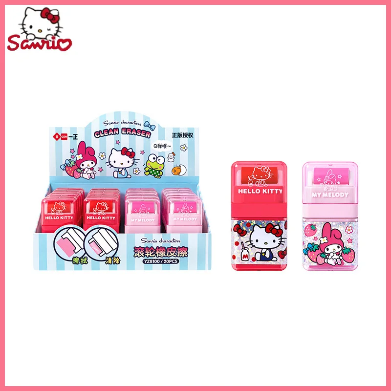 

20pcs Anime Sanrio Kuromi Cinnamoroll Rubber Eraser Kawaii Cartoon Student Stationery Erasers School Supplie Wholesale Girl Gift