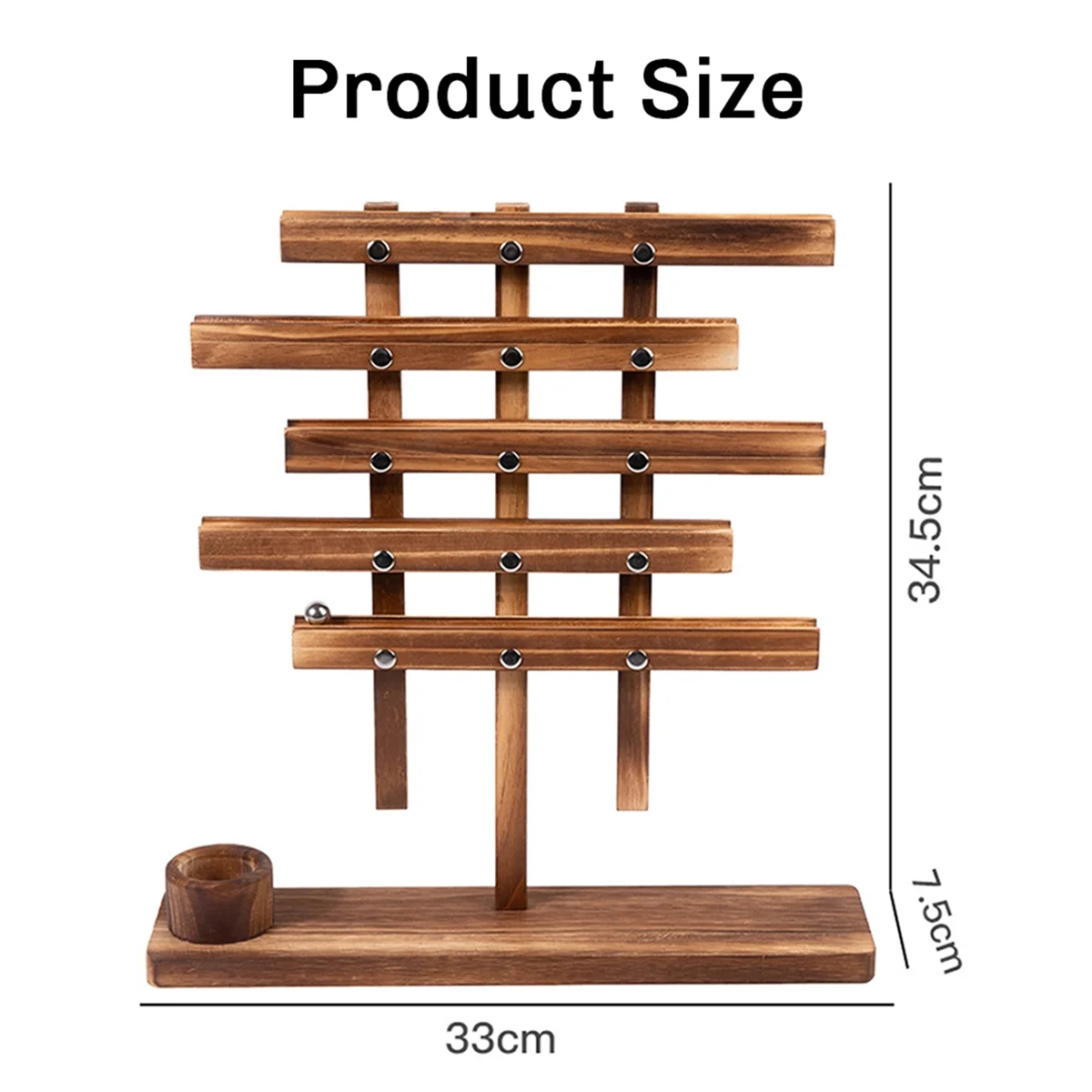 ABMW-Wood Balancing Strategy Puzzle Marbles Family Board Game Learning Educational Toy, for Kids Ball and Ball Balancing Game