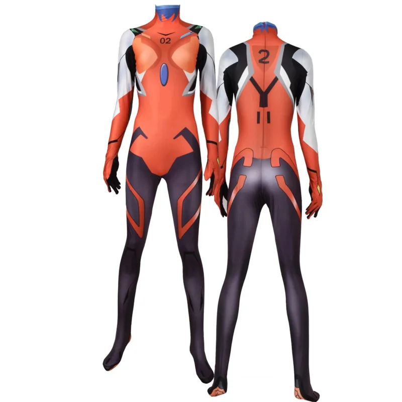 Anime Asuka Langley Soryu Mari Rei Ayanami cosplay costumes Shinji Nagisa Kaworu jumpsuits Zentai Halloween bodysuit adults kids