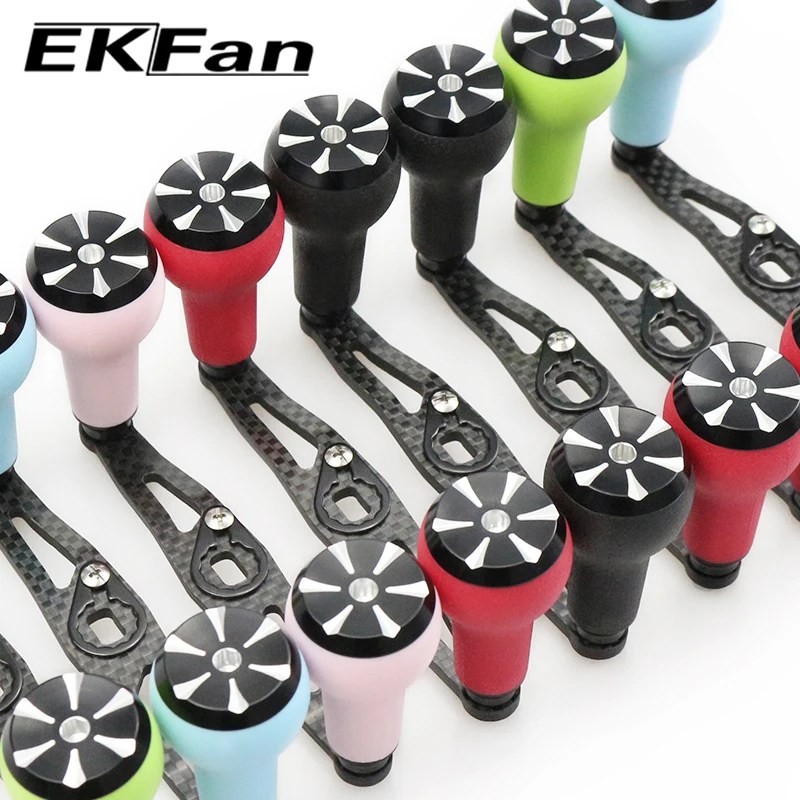 EKFan Baitcasting Fishing Reel Handle 105mm Carbon Fiber TPE Knob for Dai/Shima 8x5mm Modification Reel Handle Saltwater
