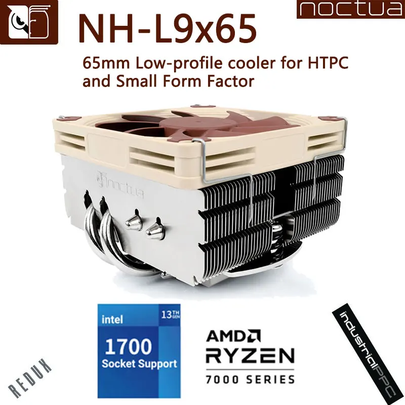 

NOCTUA NH-L9x65 CPU Cooler Down Pressure/9cm Thin Fan/4 Heat Pipes/ Down Blowing HTPC/ Down Pressure Temperature Controlled Fan