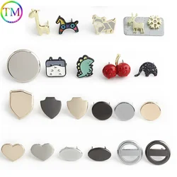 10/50/100PCS Animal Style Heart-shaped Metal Labels Tag Hand Made Logo For DIY  Decorative Mark Labels Garment  Luggage Bags