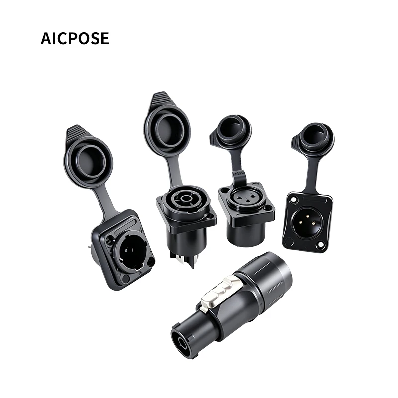 10pcs Waterproof Powercon True 1 Power Connector Outdoor Male Female Plug Socket Twist Lock AC Connector for DJ Par Light Led