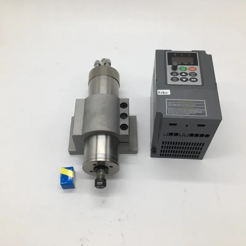 

380V 2.2KW 3HP ER20 Air Cooled 80MM 4 Bearing Spindle Motor +3.7kw Inverter VFD+ Bracket Kit for CNC Engraving Router