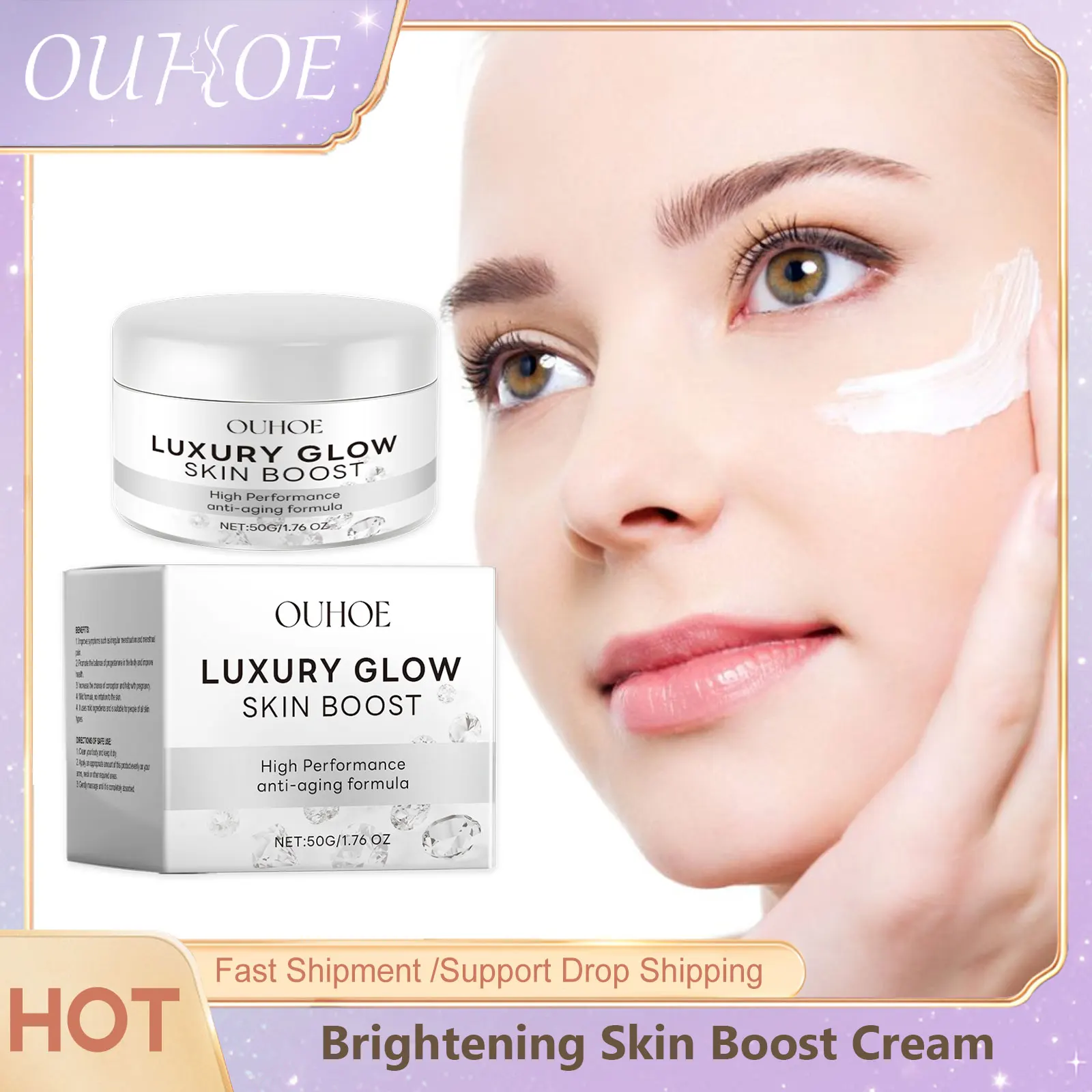 

Brightening Face Cream Skin Boosting Moisturizing Nourishing Whitening Repairing Skin Firm Refreshing Facial Glowing Face Cream