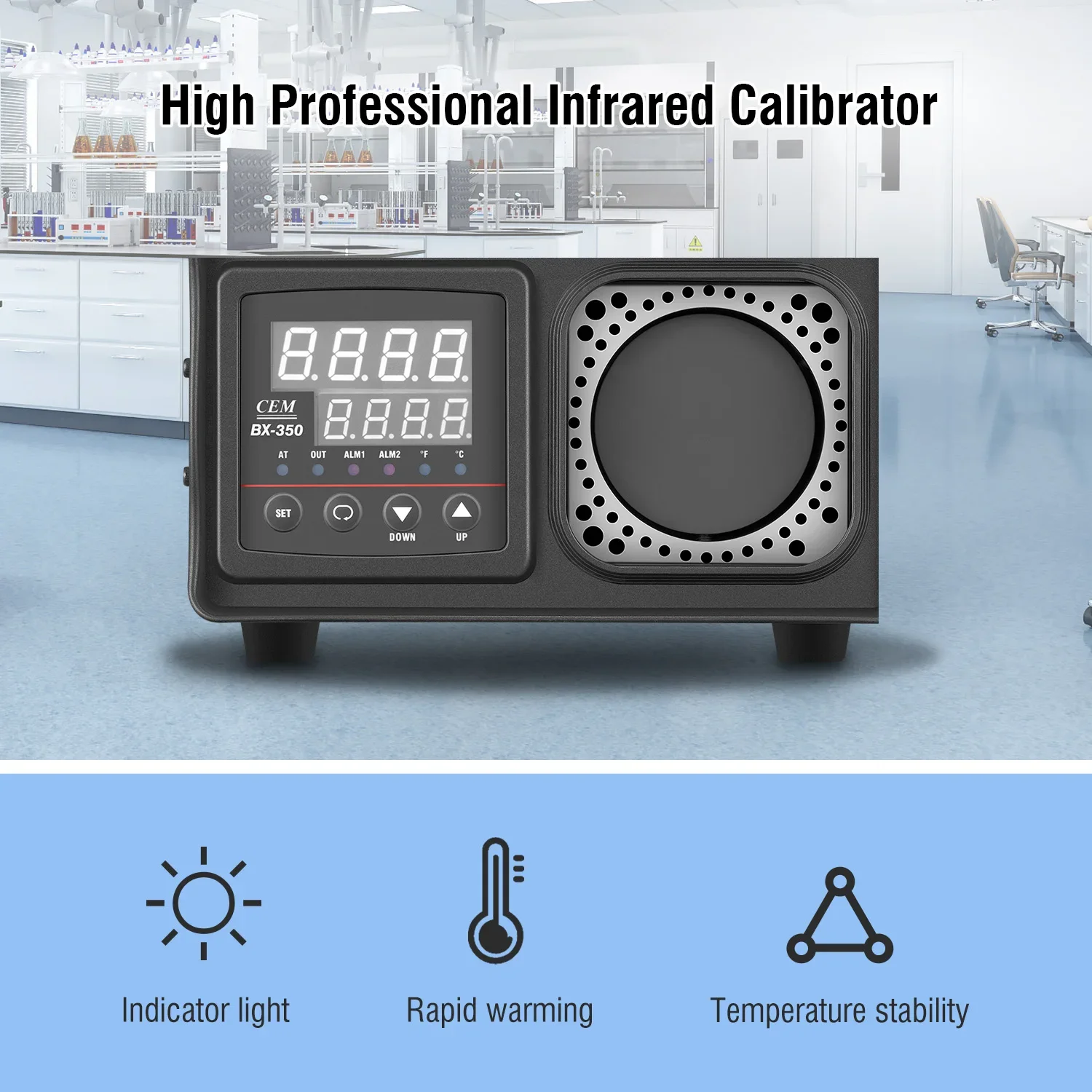 50ºC ~ 350ºC 10minutes Heating time  Professional Portable  IR Temperature Calibrator