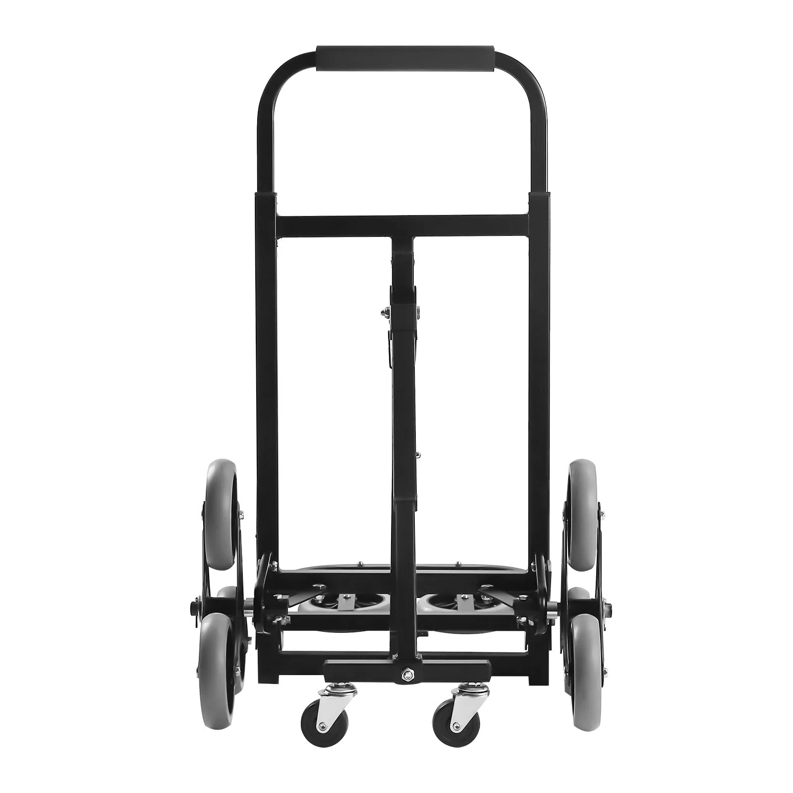 Heavy Duty Folding Stair-Climbing Cart Hand Truck Dolly Cart with Adjustable Handle, Steel Foldable Cart with Wheels