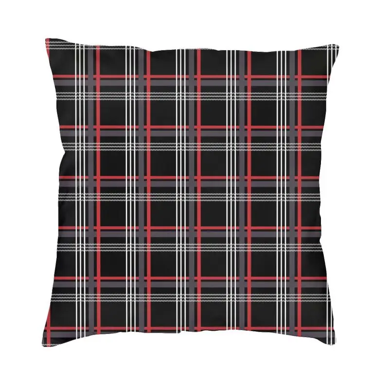 Luxury GTi Tartan Plaid Pattern Cushion Cover for Sofa Soft Geometric Textured Throw Pillow Case Home Decorative Pillowcase