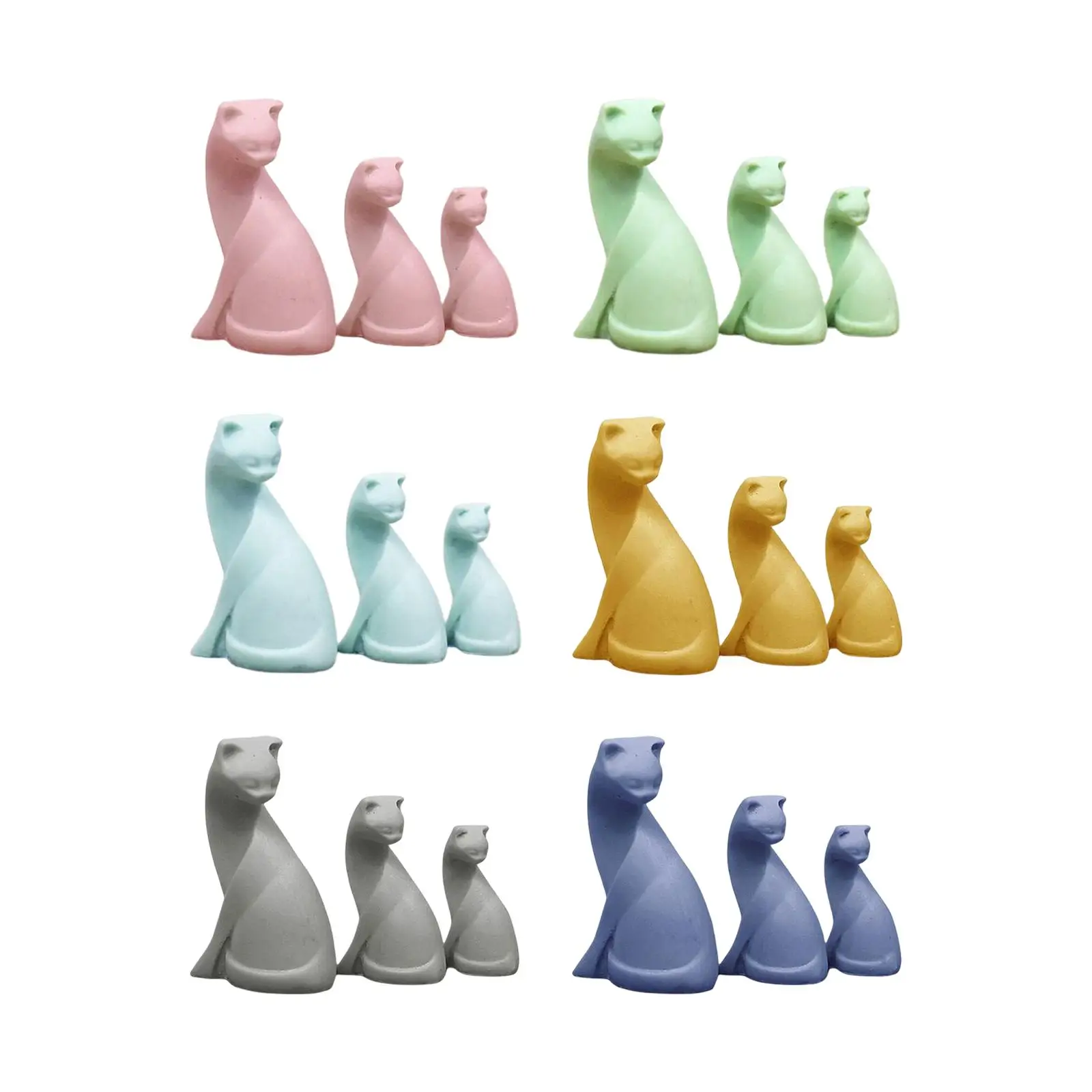 1/12 Dollhouse Cute Cat Figures Small Cute Statue DIY Scene Model Photo Props