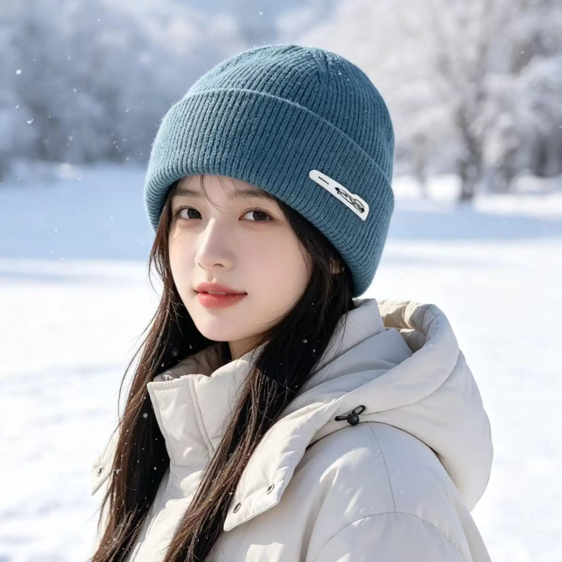 Thickened Knitted Caps Men's And Women's Autumn And Winter Cold Proof Ear Protection Warmth Retention Solid Color Pullover Hats