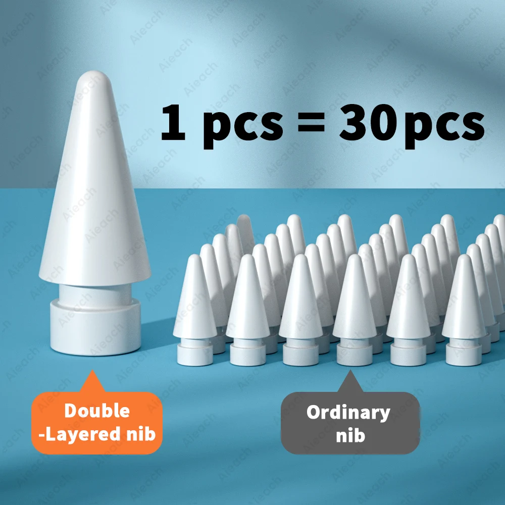 Embouts de crayon pour Apple Pencil 1ère 2e génération Double couche 2B & HB & pointe fine pour pointe Apple Pencil, assez pour 4 ans d'utilisation