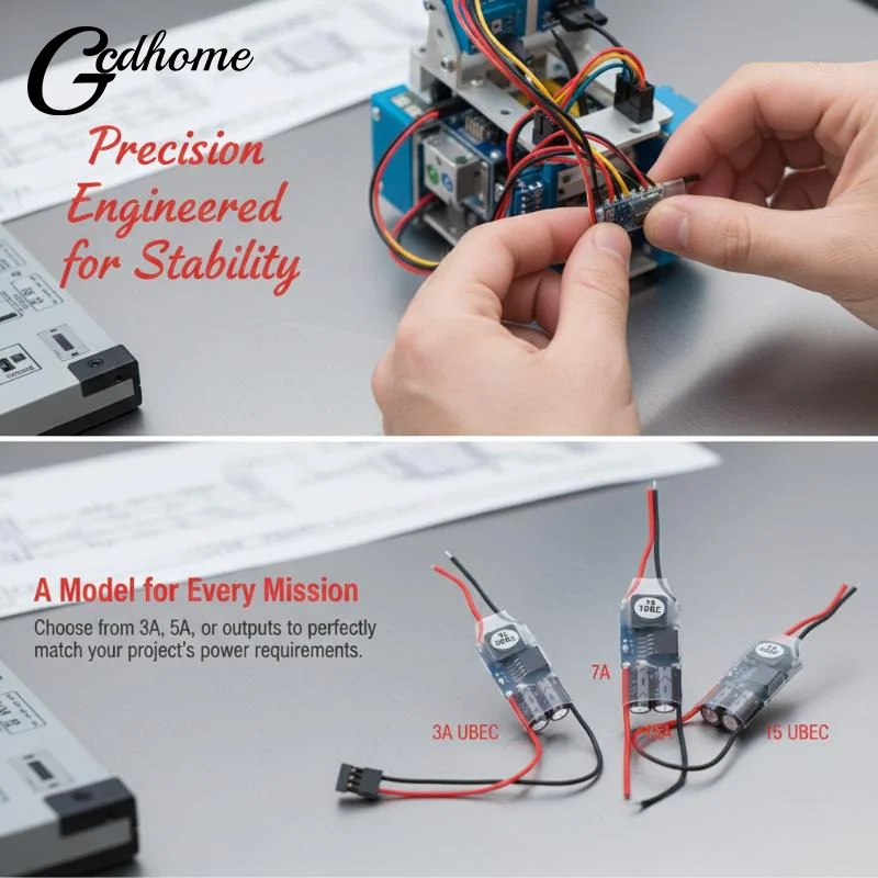 5V 3A 5A 7A External UBEC Voltage Regulator Anti-interference Support Receiver Power Supply For RC Airplane Aircraft