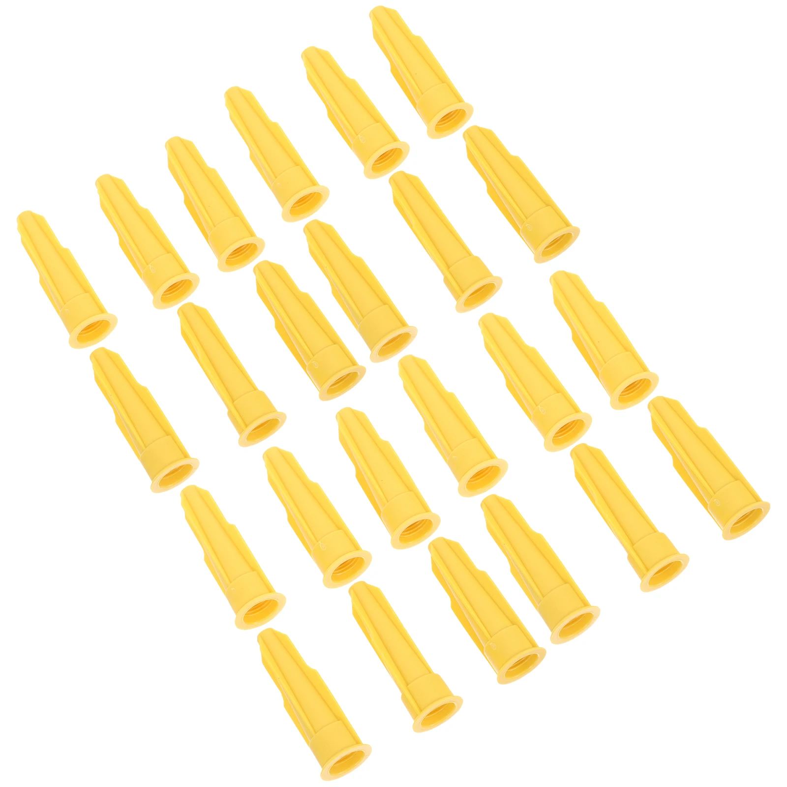 

24 Yellow Pointed Nozzle Covers Caulking Cap Sealing Caulking Tube Tips Protective Caulk Tube Caps Applicator Tips Hardware