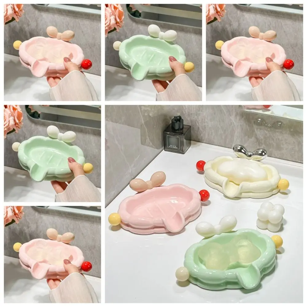 Creative Ceramic Soap Box Fashionable Simplicity Laundry Soap Tray High Color Value Lightweight Luxury Bathroom Shelf Household