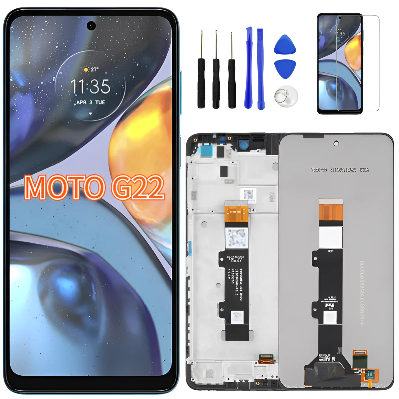 For Motorola Moto G22 XT2231-2 XT2231-1 LCD Display Touchscreen Digitizer XT2231-5 6.5\