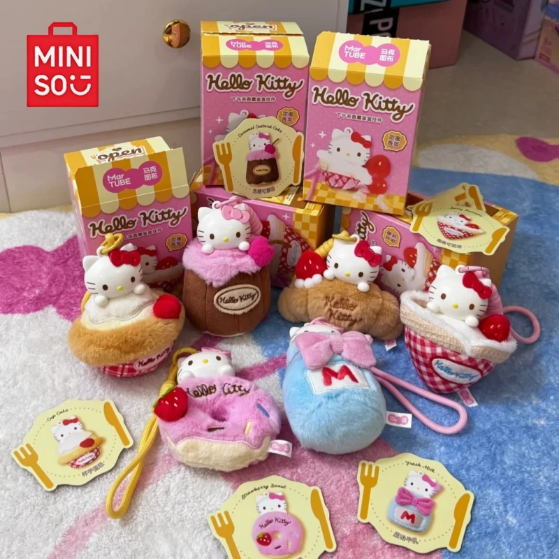 

Genuine MINISO Martube Sanrio Hello Kitty Afternoon Tea Series Plush Scented Ornament Blind Box Kawaii Aroma Car Freshener Gift