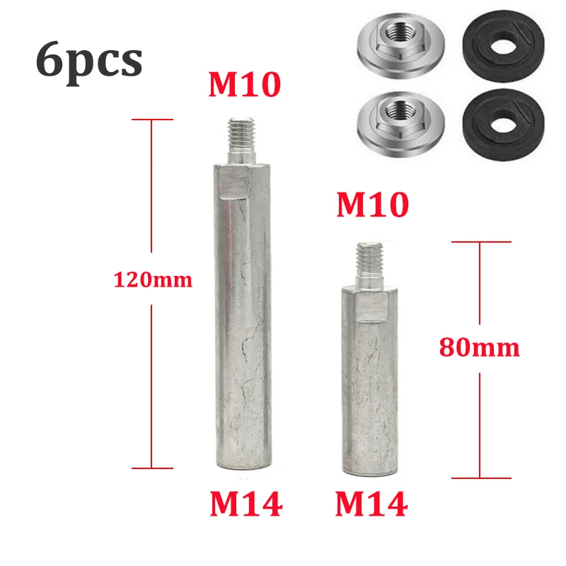 M14 Om M10 M14 Converteren Naar M10 Verbinding Uitgebreide Staaf Adapter Extender Converter Voor Auto Polijstmachine Natte Grinder Hoek Lengte bar