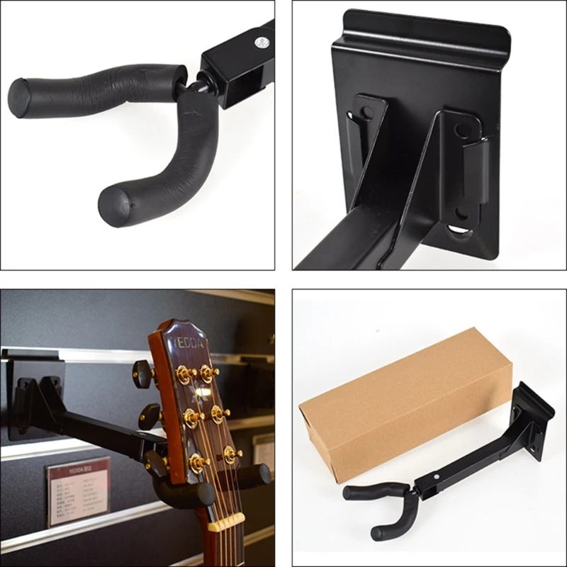 1PC Guitar Wall Hanger, Guitar Hanger Ukuleles Wall Mount Guitar Wall Mount Hanger for Home and Studio Electric Guitar Rack