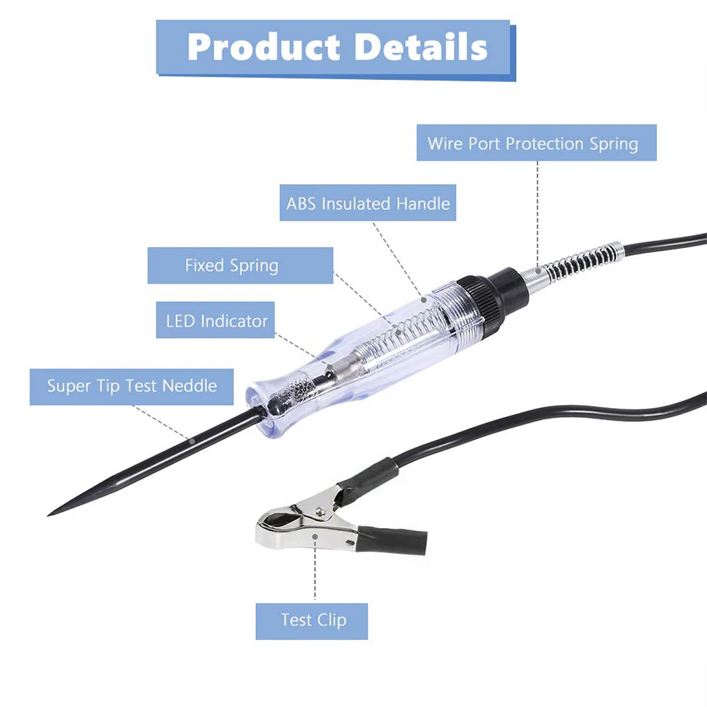 2-Pack 6-24V Digital Voltage Circuit Tester – Automotive Test Light For Car & Truck