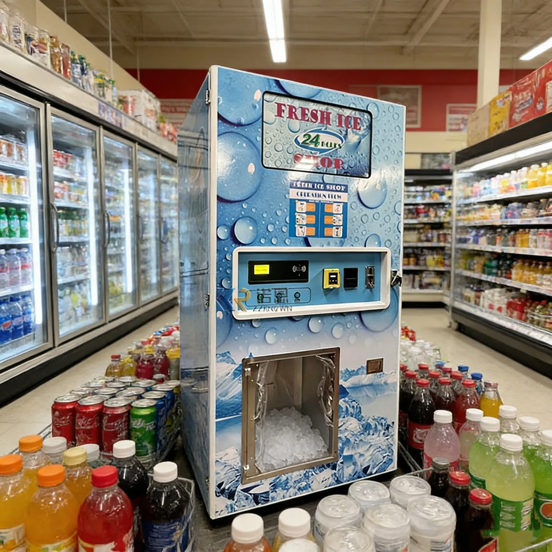 Customized Smart Ice Vending Machine with APP Control Automatic Ice Cube Vending Machine for Business