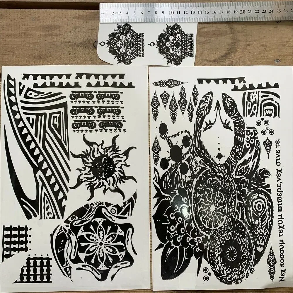 Temporory Tattoo Uta Arm Chest Neck Hand Finger Sticker Cool Cosplay Prop