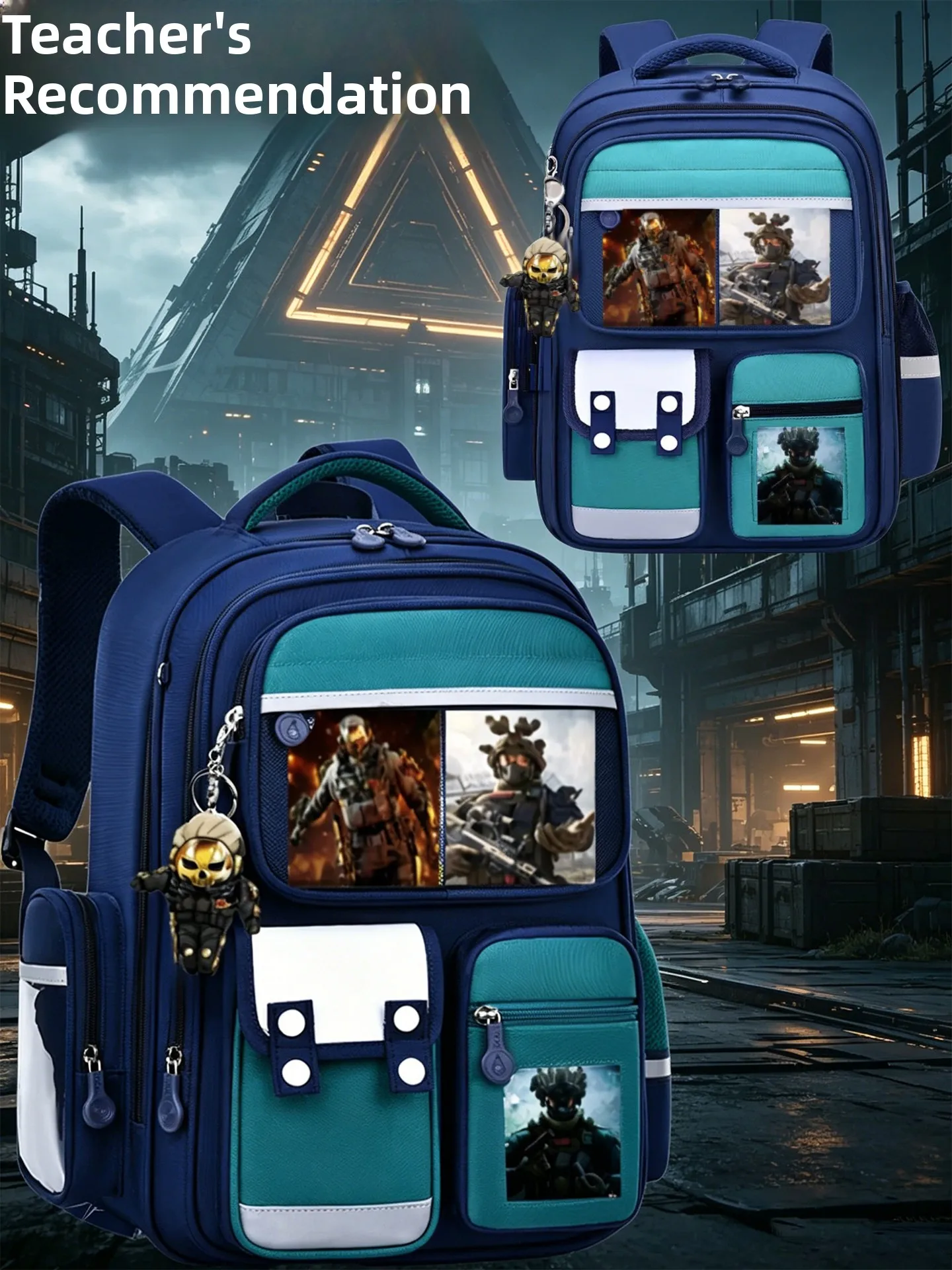 Delta Action Backpack Large Capacity Spine Protection Waterproof Primary School Student Bag for Grades One to Six Boys