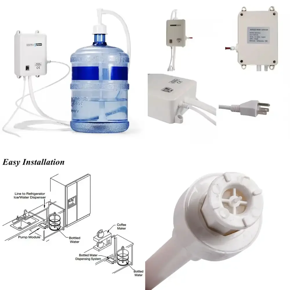 

Система подачи воды для бутылей 110В/220В с одним входом и 20-футовым шлангом для льдогенератора холодильника (для ББ)