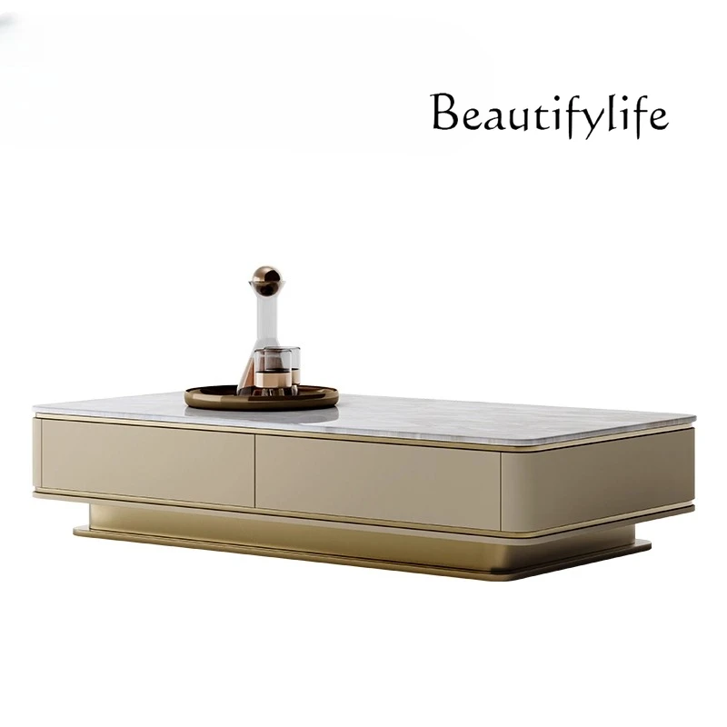 

Italian light luxury coffee table villa luxury living room designer home modern simple combination coffee table
