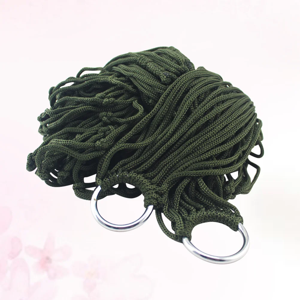 

Portable Nylon Hammock Durable Strong Breathable Camping Hiking Picnic Outdoor Leisure Bed Hanging Swing Stretcher For Pool Lake