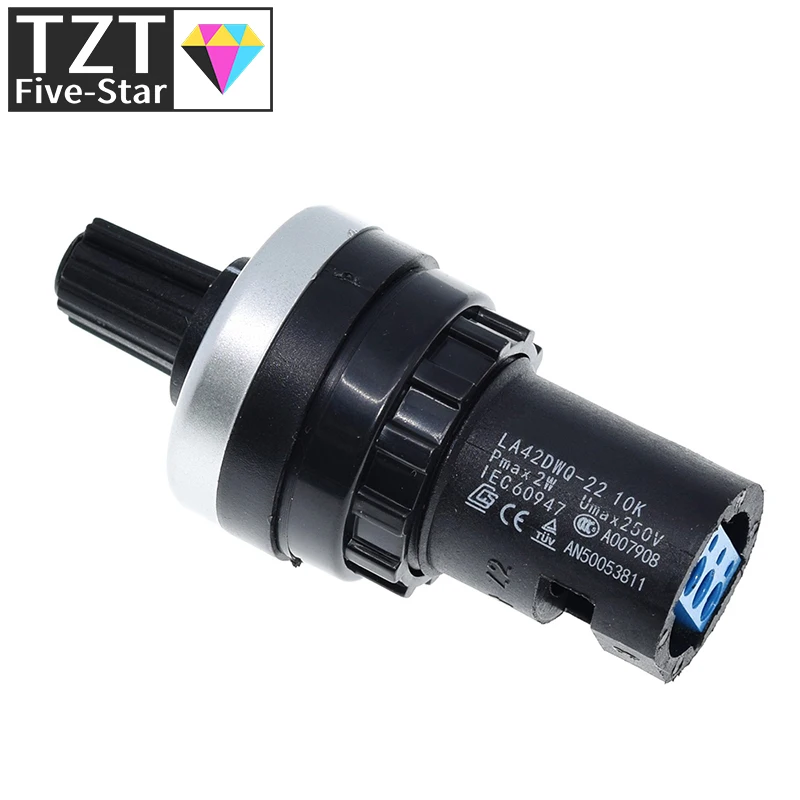 LA42DWQ-22 1K 2K 5K 10K 20K 50K 100K 200K 22mm Diameter Pots Rotary Potentiometer Converter Governor Inverter Resistance Switch