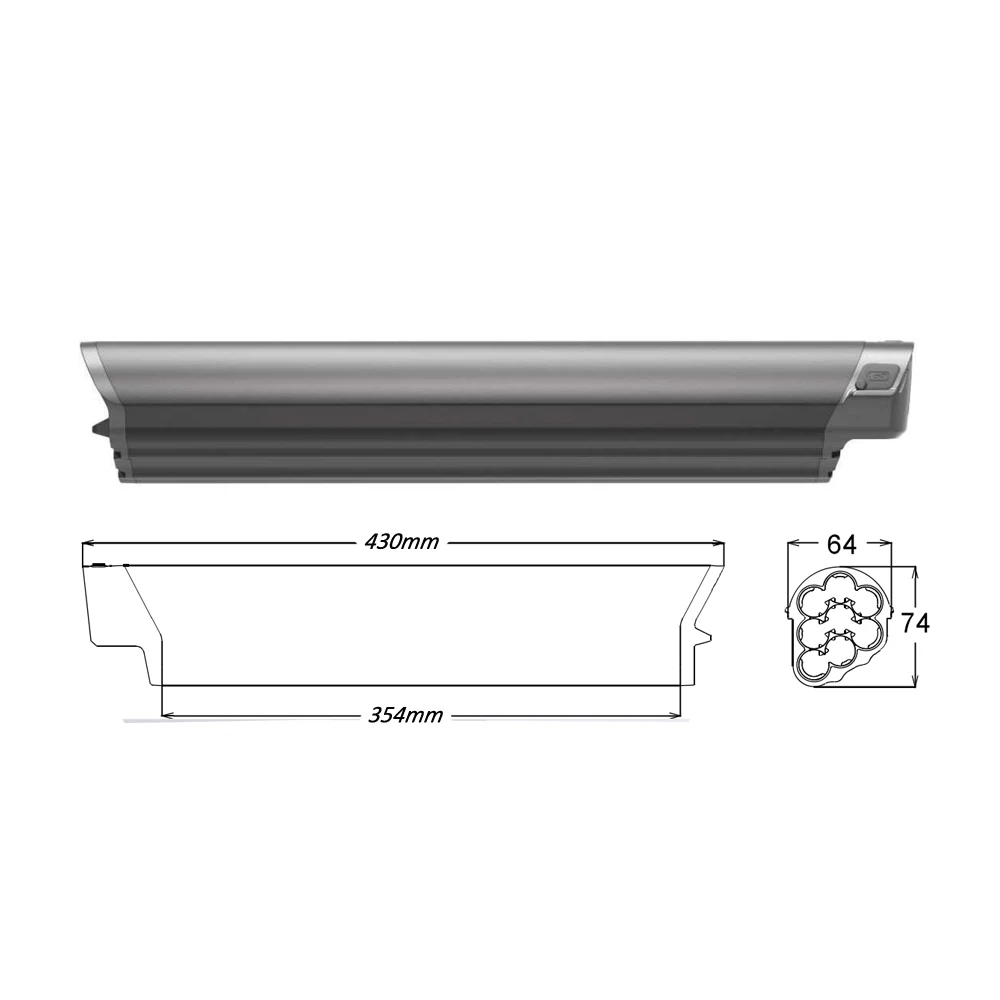 CRUSSIS Integrated 36V 12Ah 13Ah 14Ah Lithium Battery Pac for Model 2022: e-Atland 6.7 e-Guera 6.7 2021 e-Atland 6.6 e-Guera 6.6