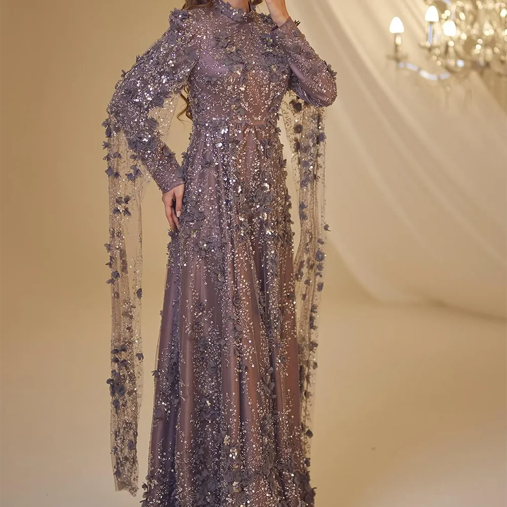 

Элегантные аппликации с цветочным принтом и длинными рукавами, прямые вечерние платья, платья для дня рождения, выпускного вечера по индивидуальному заказу