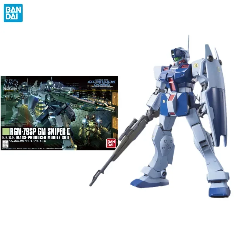 

Original Genuine Model Kit Anime Figure HGUC 1/144 RGM-79SP GM Sniper II Anime Action Figure Assemble Toys for Children