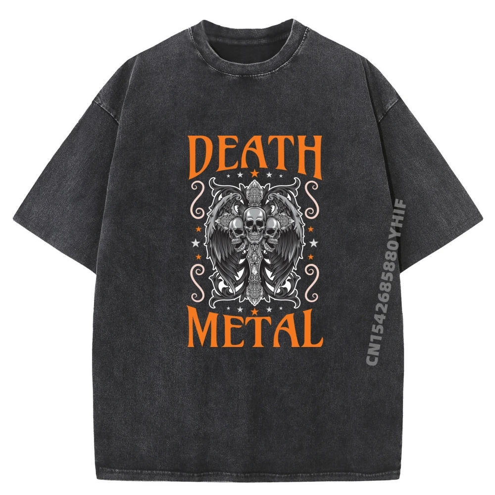 

Goth For Concerts Festivals Plain Shirt Man Clothes Outdoor Washed T-shirts For Men Graphic Tee Gothic Style