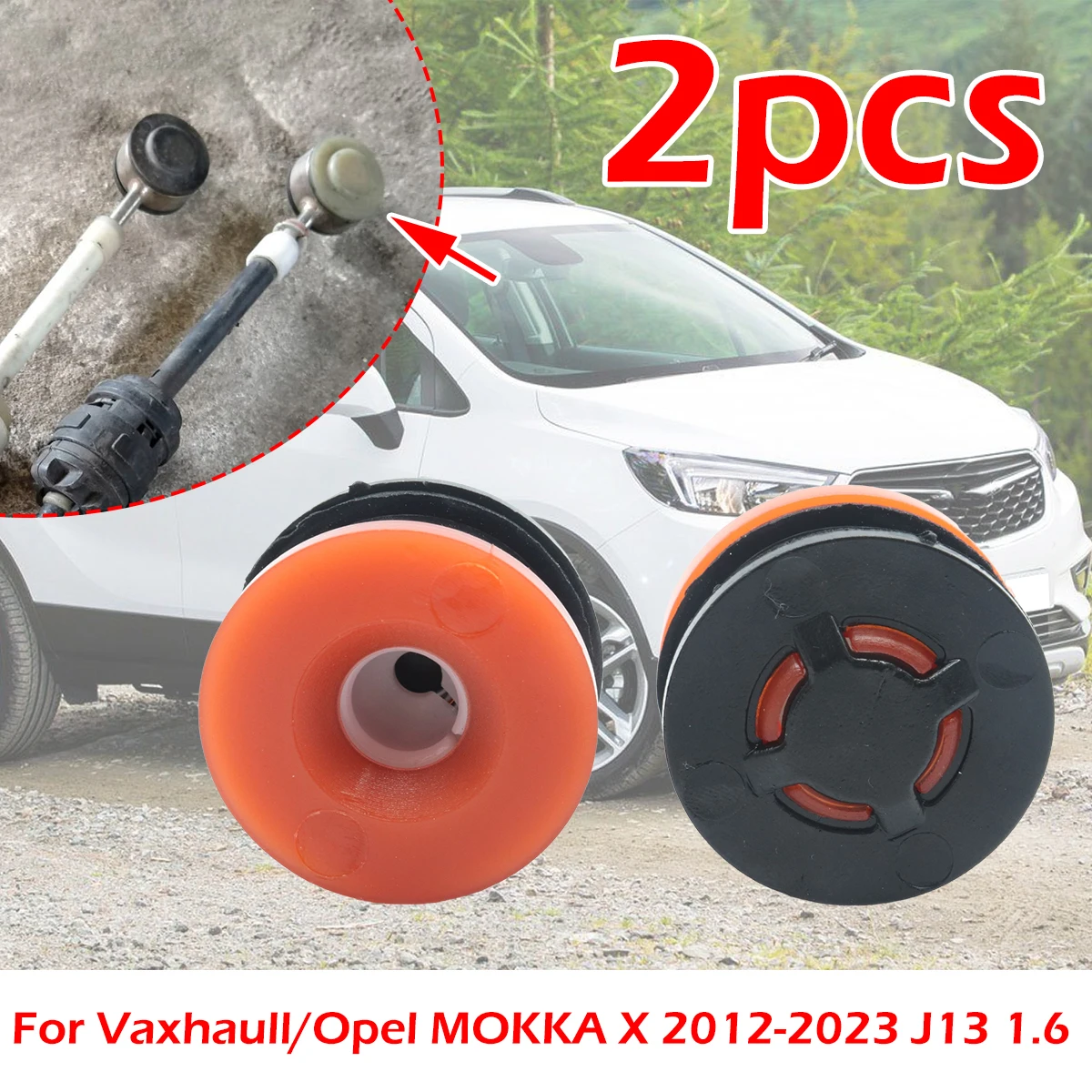 

2kit Gearbox Shifter lever Selector Adapter Grommet Repair Cable Linkage End Rod Bushing For Vaxhaull/Opel MOKKA X 12-23 J13 1.6