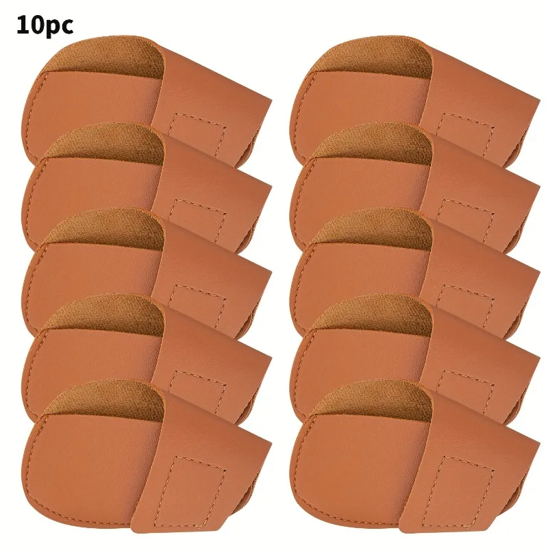 ที่พักศีรษะเหล็กกอล์ฟที่ทนทาน 10 ชิ้น |   ฝาครอบป้องกันสีน้ำตาลสำหรับไม้กอล์ฟและเวดจ์ อุปกรณ์เสริมสำหรับไม้กอล์ฟ ชุดพนักพิงศีรษะ