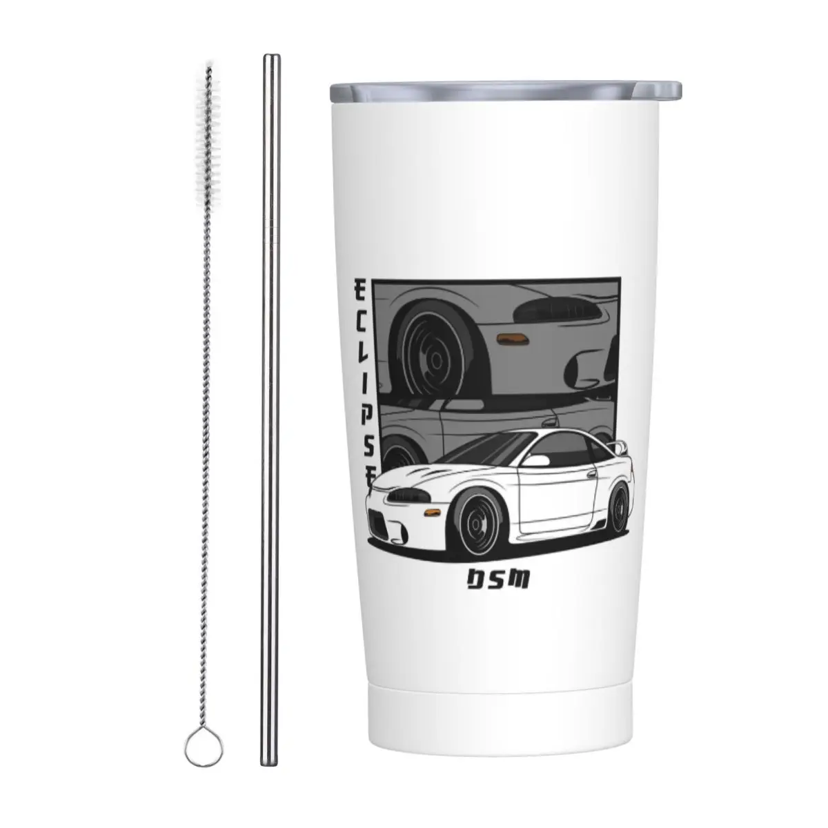 Eclipse 2G Comic Stainless Steel Tumbler Vacuum Insulated Mugs Thermal Cold Bottle Straws With Lid 20oz