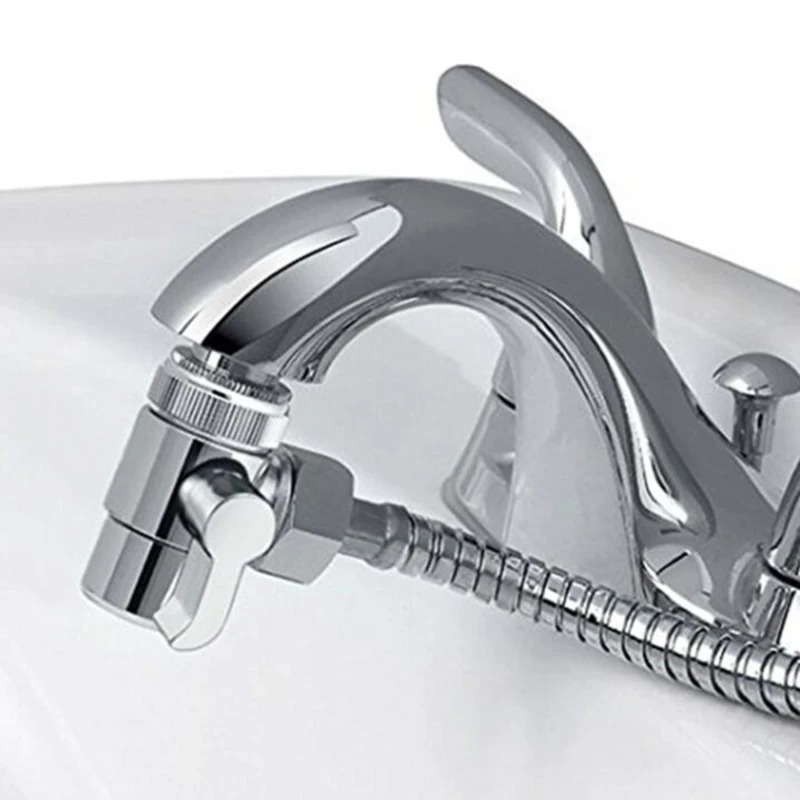 1 buah Splitter wastafel dapur katup didiverkonektor keran air untuk Toilet Bidet Shower Kichen aksesoris Switch adaptor keran