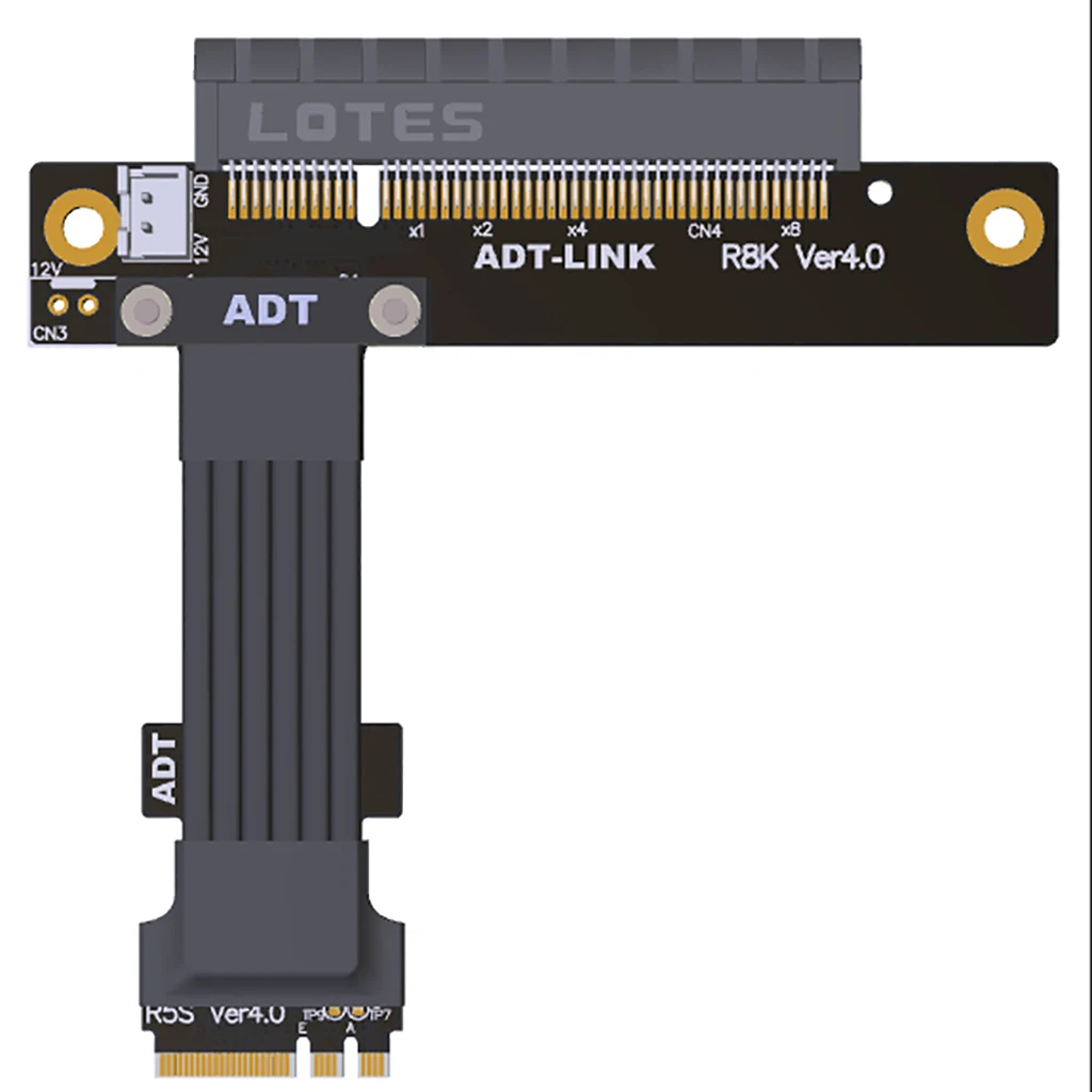 

ADT-LINK M.2 WiFi A.E Key A+E — PCI-E x8 Удлинительный кабель с кабелем питания SATA PCI Express 4.0 Gen4 8 Гбит/с