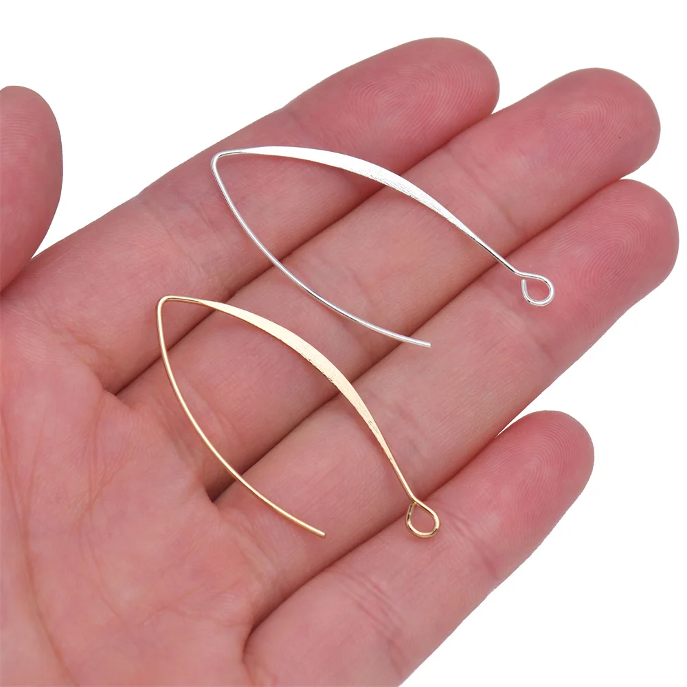 20Pcs 925 Sterling Silver Plated Ear Wires V-shape Earrings Hook For DIY Earring Jewelry Making Crafting