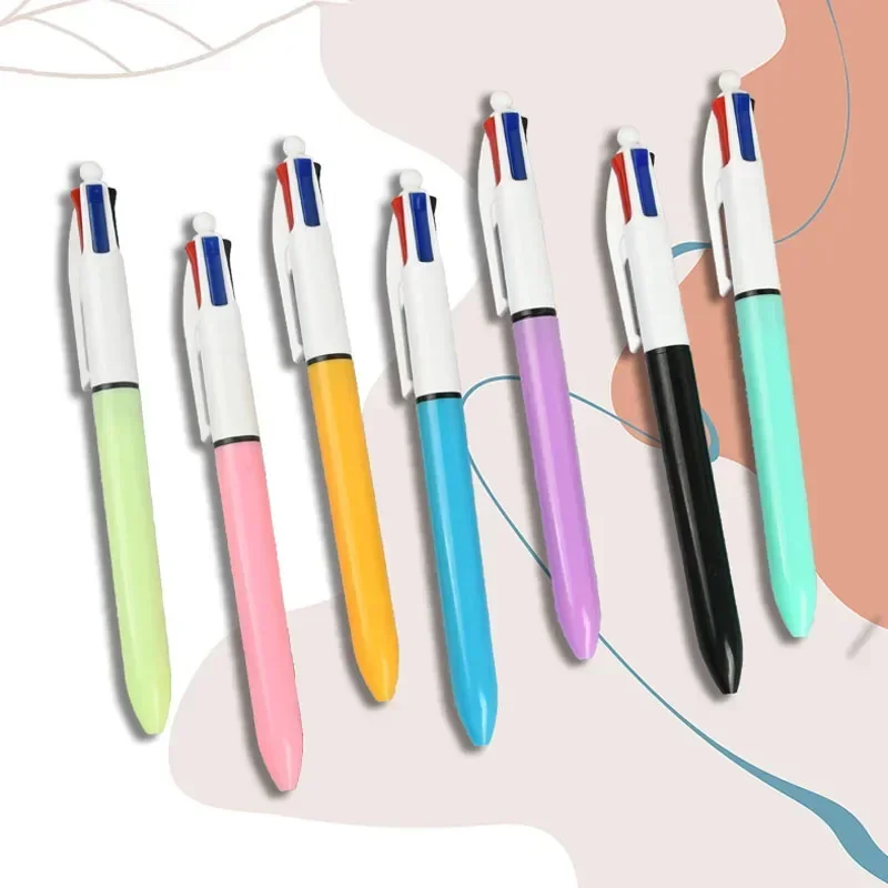 4 Pcs 4-in-1 Multicolor Ballpoint Pen, Medium Point 1.0mm Retractable Colored Pen for Business Office, Student, Doctor Nurse Ect