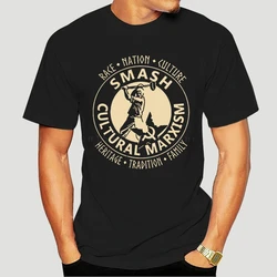 Smash Cultural Marxism TShirt Isd Communist Anti-Antifa Patriot Nationalist Tops Men Clothing Unisex Summer Tee Ropa Hombre