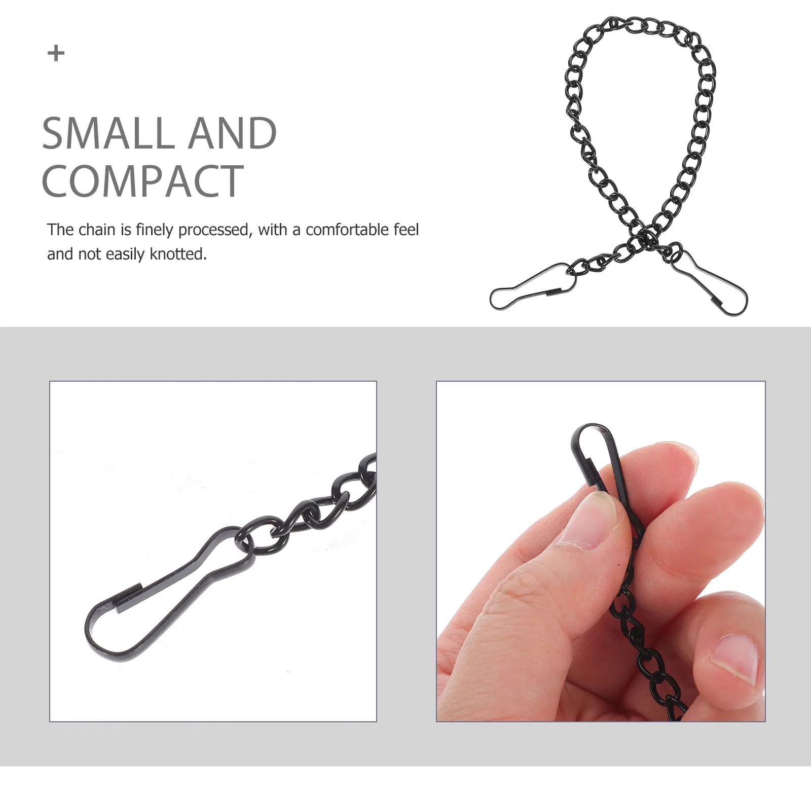 

10pcs Black Hanging Chain 20cm Iron Plant Hooks Billboards Hangers Metal Chains Ornaments Hangers Lightweight