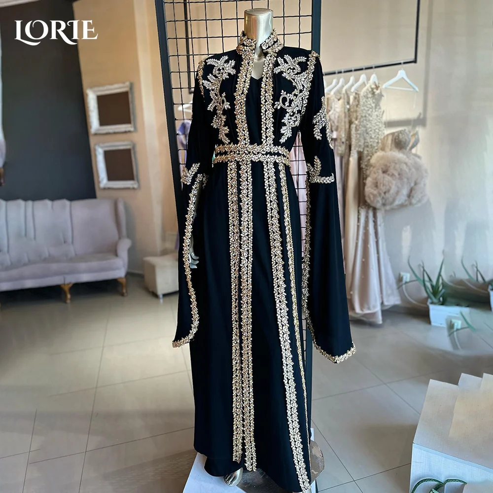 LORIE Muslim Party Dress for Women Emboridery Morocco Dresses Abayas Kaftan Abaya Islam Vestidos Arab Long Robe