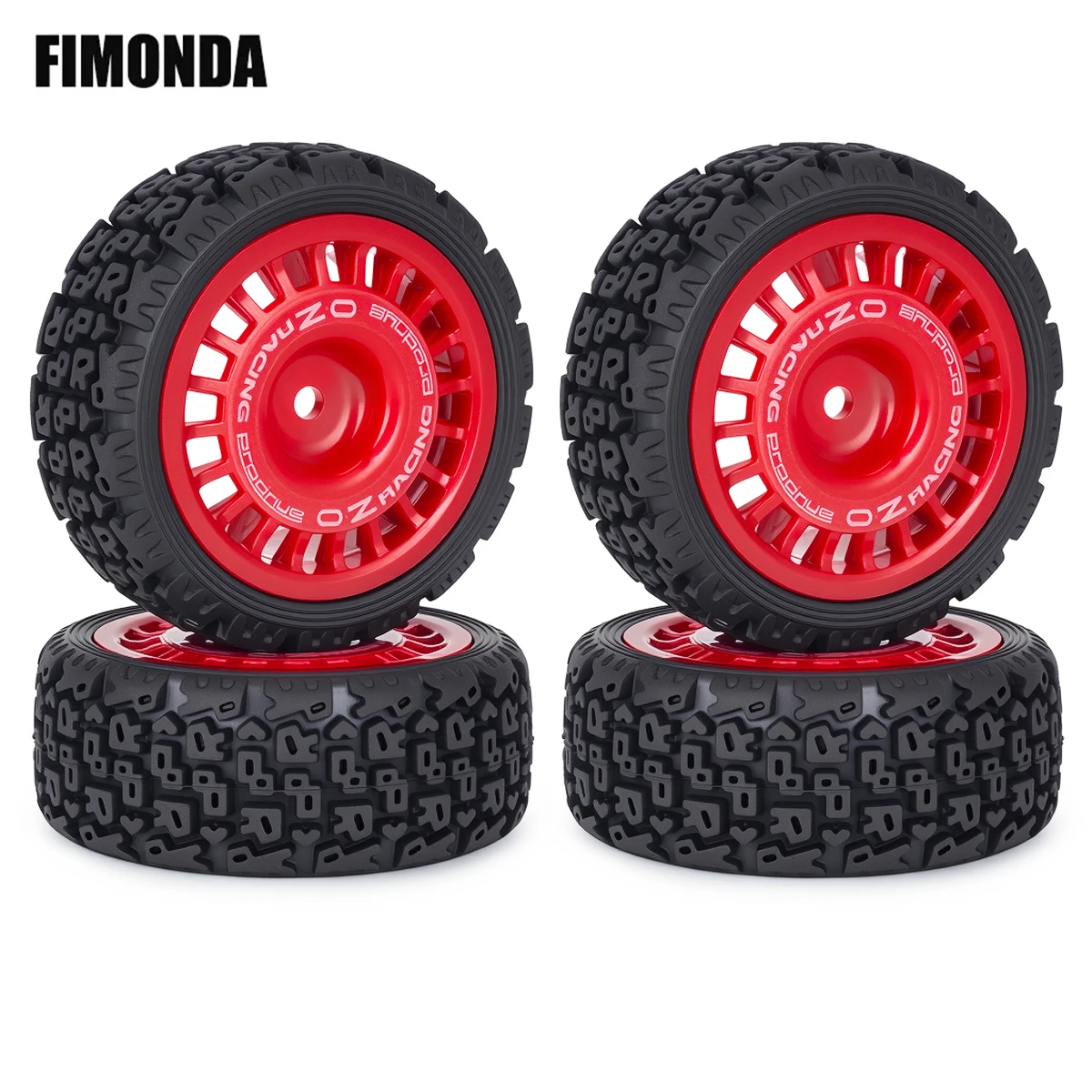 4Pcs 68mm Glued Rubber Tire Plastic Wheels Rim with 12mm Hex for RC Rally Racing Car TT-01 TT-02 XV-01 DF-03 TA06 PTG2 HPI WR8