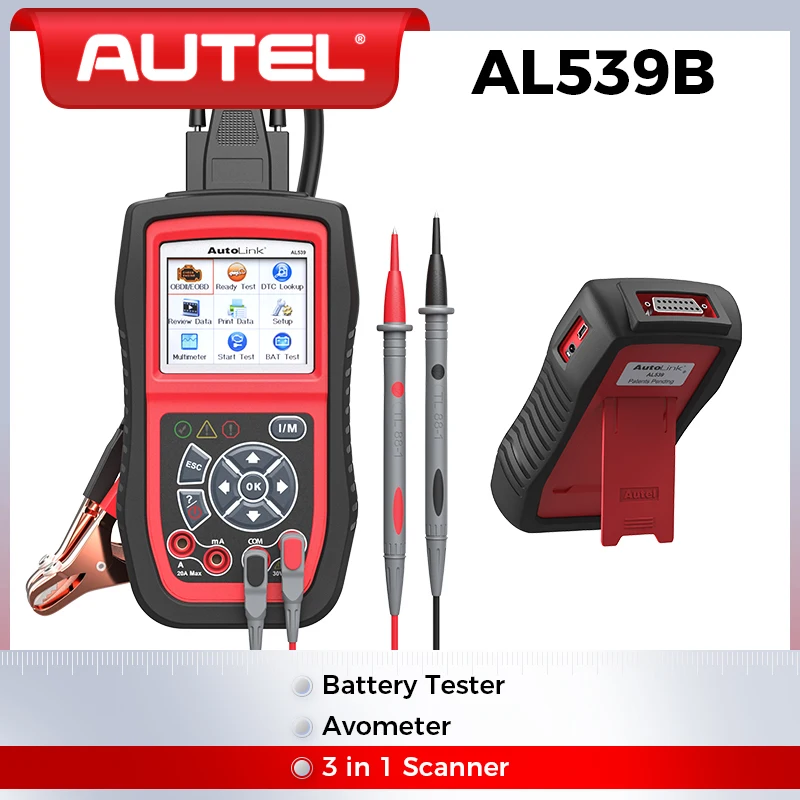 Autel Autolink AL539B OBD2 Scanner 12V Batter Tester Automotive Analyzer DC AC Avometer 3 in 1 Code Reader PK al539 Free Update