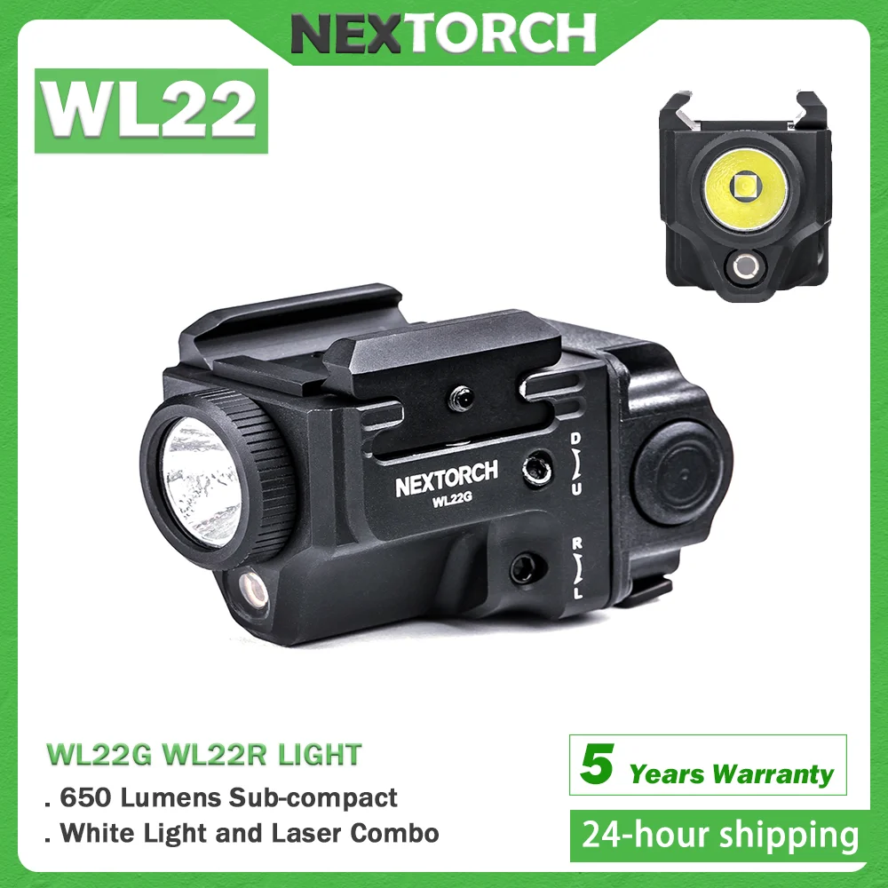 NEXTORCH WL22G / WL22R luz tacticl, luz blanca, linterna ligera, LED, doble fuente de luz