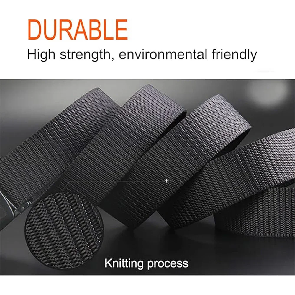 เข็มขัดหัวเข็มขัดสำหรับผู้ชายสำหรับกิจกรรมกลางแจ้ง ปลดล็อคได้รวดเร็ว ใช้ได้กับชุดลำลองและชุดกีฬา ทนต่อการขีดข่วนและการสึกหรอ