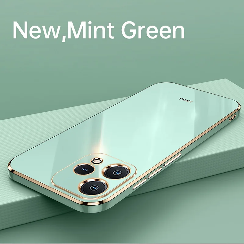 Oppo Reno 15 CPH2825 Hülle 6D Galvanisierte Silikon-Stoßfänger Weiche TPU-Rückabdeckung Stoßfeste Handyhülle für Oppo Reno 15 Reno15 CPH2525
