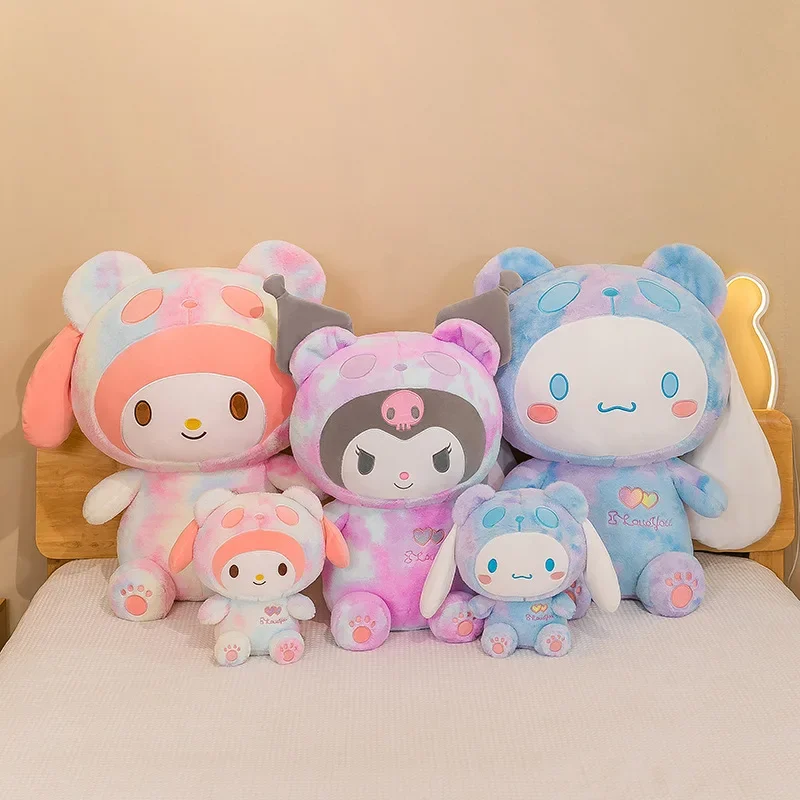 Sanrio Hello Kitty Stuffed Toys Plushier Kuromi Melody Cinnamoroll Throw Pillow Plush Dolls Birthday Gift Valentines Gifts